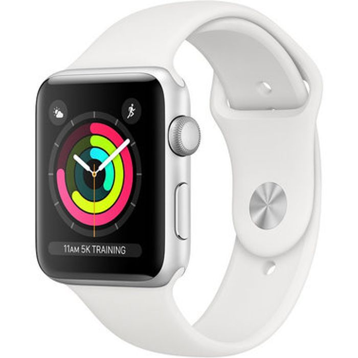 White series 3 store apple watch